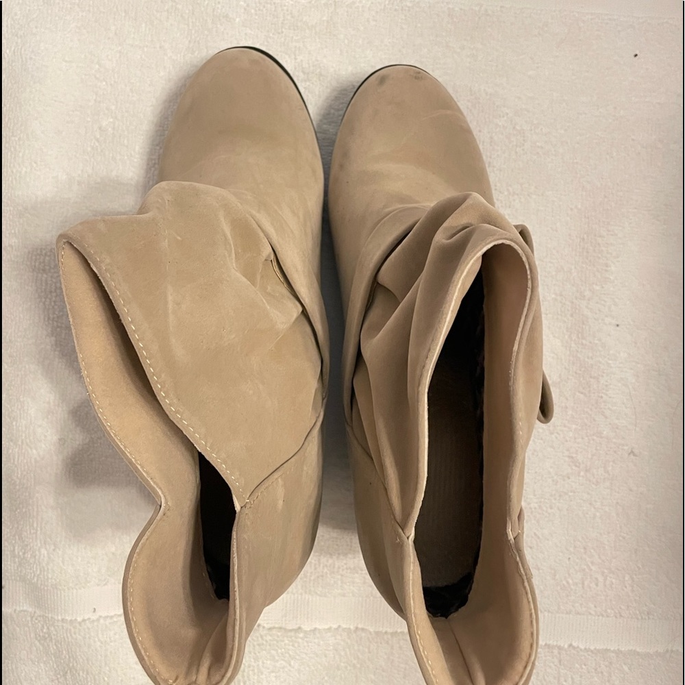 Tan bootie boot